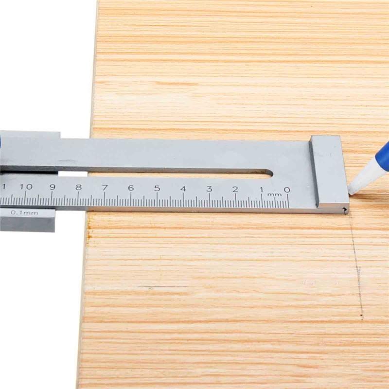 Precision Marking Gauge Stainless Steel Scribers with Measuring Scale 300mm Measuring Ranges Marking Gauge Tool
