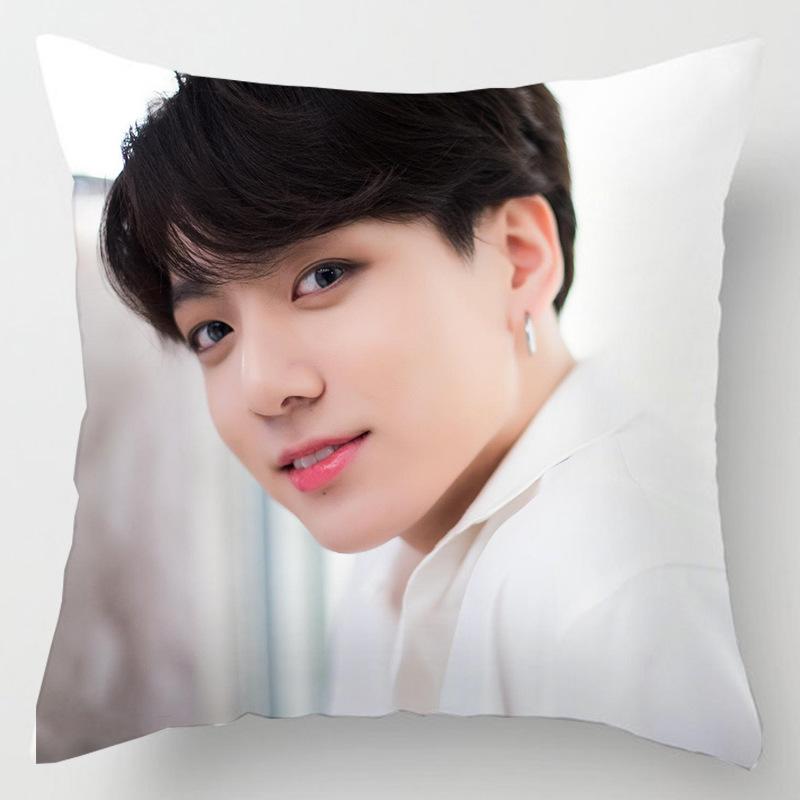 Cozy 45cm Kpop Bts Bangtan Boys Cushion Cover Decorative Soft Pillow Case For Home