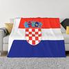 Croatian Flag Print Throw Blanket Fluffy Soft Blankets Cute Blanket Blankets For Baby Beautiful Blankets