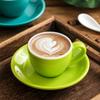 75ml/200ml Color Glaze Thickened Ceramic Coffee Cup Cappuccino Latte Cup Professional Figured Cup Standard Competition Mouth Mug