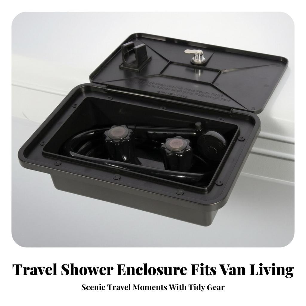 RV Exterior Shower Box Weatherproof Outside Robust for Motorhomes