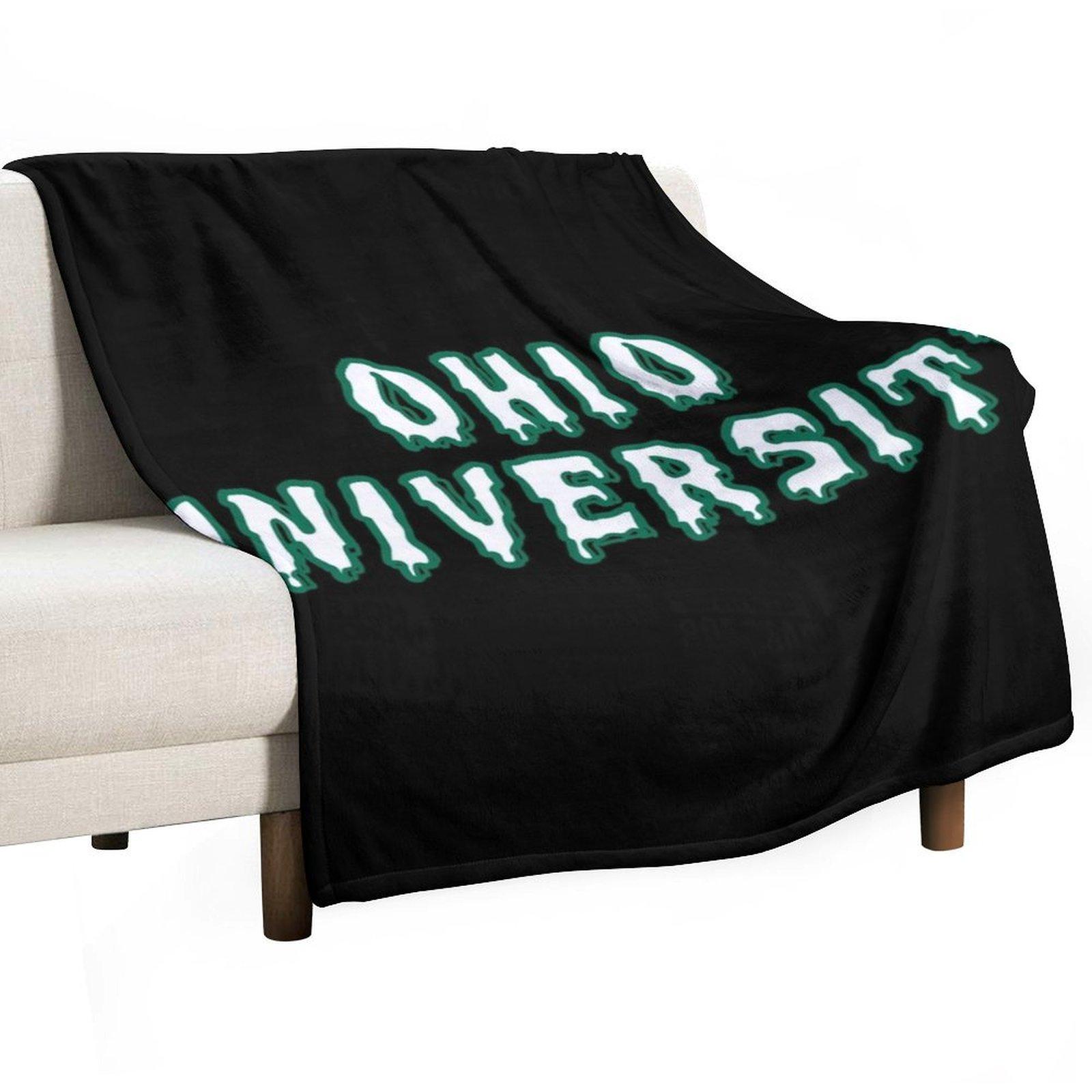 Ohio University Drippy Throw Blanket Winter beds Decorative Throw warm for winter christmas decoration Blankets 30x40in