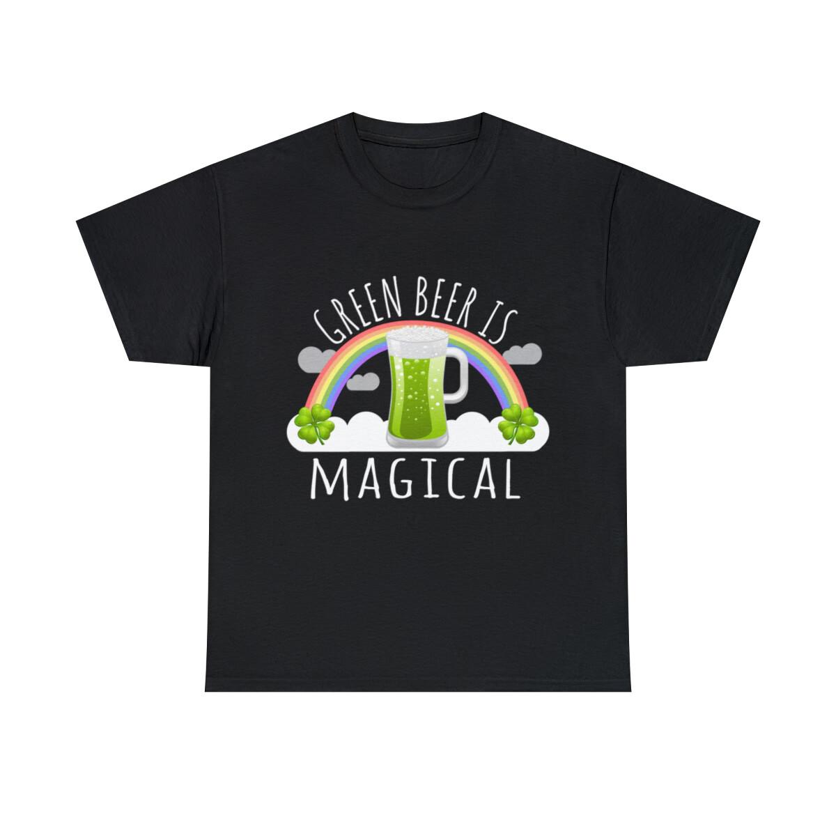 Green Beer Is Magical Graphic Tee Shirt, S-5XL S