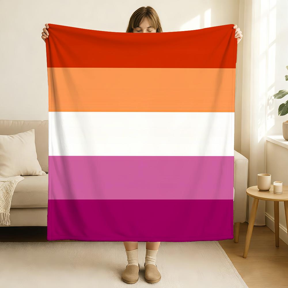 LGBT Rainbow Flag Blanket Soft and Skin Friendly For Couch Bed Napping Bedspread All Seasons Comforter