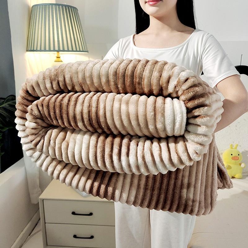 Flannel Blanket Soft Warm Throw Nap Air Conditioner Multi-use Gift
