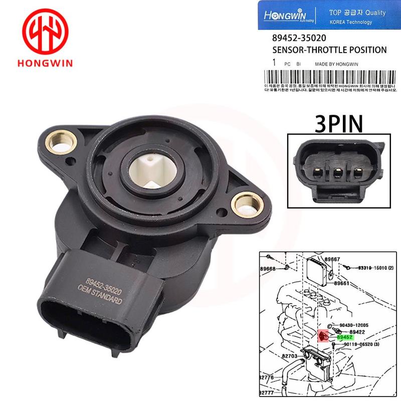 89452-35020 8945235020 Throttle Position Sensor Fits T-oyota Tacoma C-orolla 4Runner 4 Runner Tundra