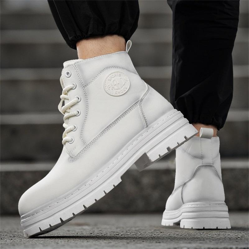 22 Осень-Зима Новые ботинки Dr. Martens Высокие кожаные ботинки Повседневные полированные ботинки Увеличивающие высоту Локомотив 40