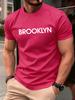 Brooklyn Stati Uniti Stampato Uomo Retro T-shirt Cotone TuttoAbbinabile T-shirt Trendy Strada Manica Corta Unisex Girocollo Morbido Vestiti