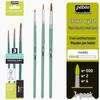 Beibiao 8-Piece Nylon Brush Set for Watercolor, Gouache, Acrylic, and Oil Painting