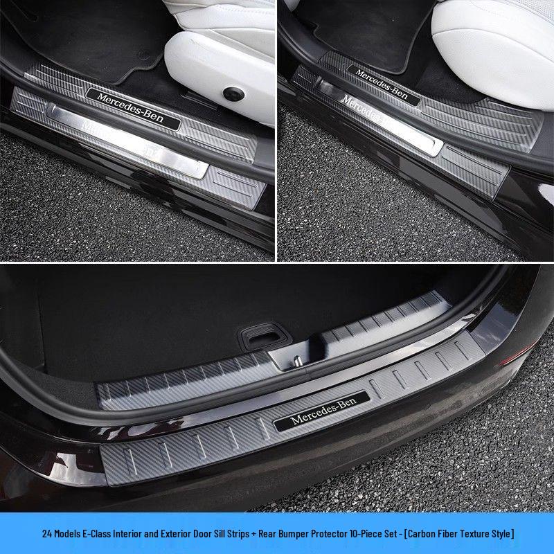 Mercedes-Benz E-Class E300L/E260L 2024-25 Door Sill Scuff Plates & Trunk Protector Welcome Pedal Decoration