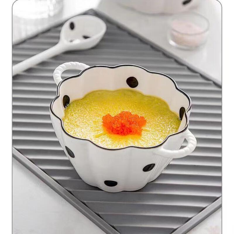 

Linpan Hepburn Polka Dot Ceramic Twin-Ear Soup Bowl