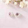 Morganite Gemstone 925 Sterling Silver Jewelry Handcrafted Girls Earrings 0.54" EE-151-7