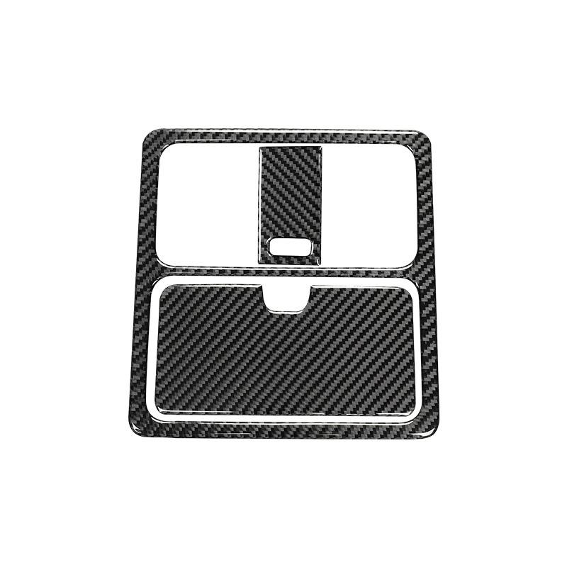 Carbon Fiber Car Front Roof Reading Light Panel Trim Cover Decoration Sticker For Nissan 350Z 2006-2009 Interior Accessories