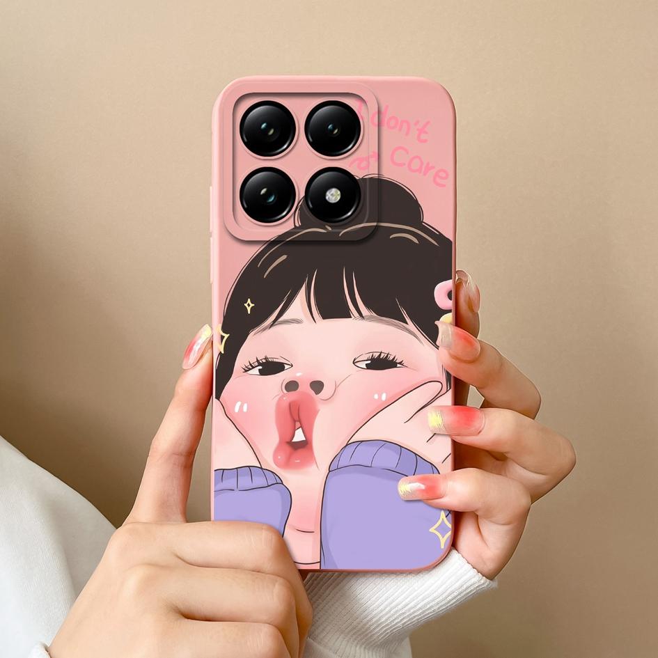 Weiche neue Hüllen für Xiaomi 14T 15 Pro Capa Hübsche Wolkenblumen Stilvoller Schutz aus flüssigem Silikon Langlebiger Anti-Tropfen für Xiaomi Shell Back Covers