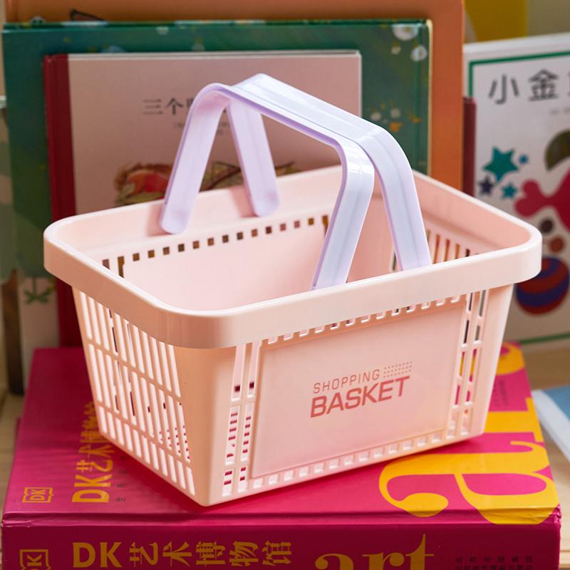 

Симпатичная мини-корзина для хранения на рабочем столе с буквами, переносная корзина для ванной, канцелярские принадлежности для студентов, туалетные принадлежности, органайзер для косметики розовый