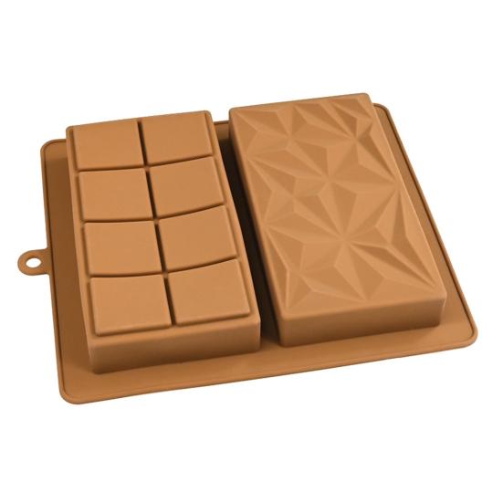 

Форма для шоколада Большая силиконовая форма для шоколада с начинкой Простая в использовании пищевая толстая форма для батончиков с орехами A