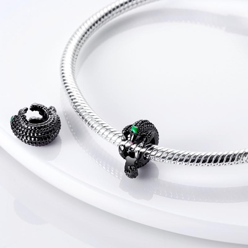 Copper Golden Leopard Charms Beads Colorfule Chameleon Rhino Lion Scarab Cat Dangle Original Accessories Bracelets Jewelry