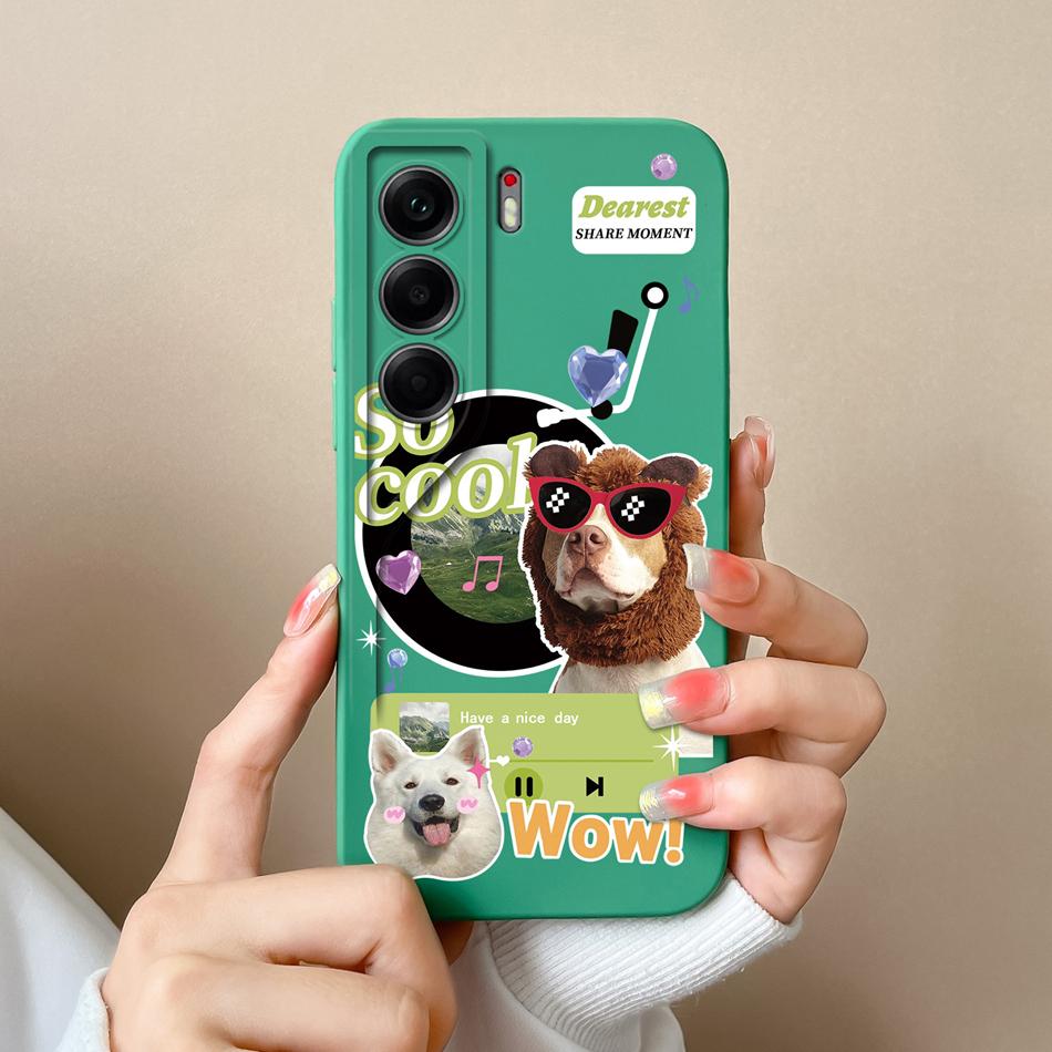 For Tecno Camon 40 Pro Phone Case Cute Animals Soft Back Cover Liquid Silicone Phone Shell For Camon40 Pro 4G 5G Anti Drop Funda
