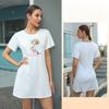 Women's Short Sleeve Loose Nightgown Multi-Pattern T-Shirt Style Loungewear 927 Casual Comfortable Sleepwear with Diverse Print Choices