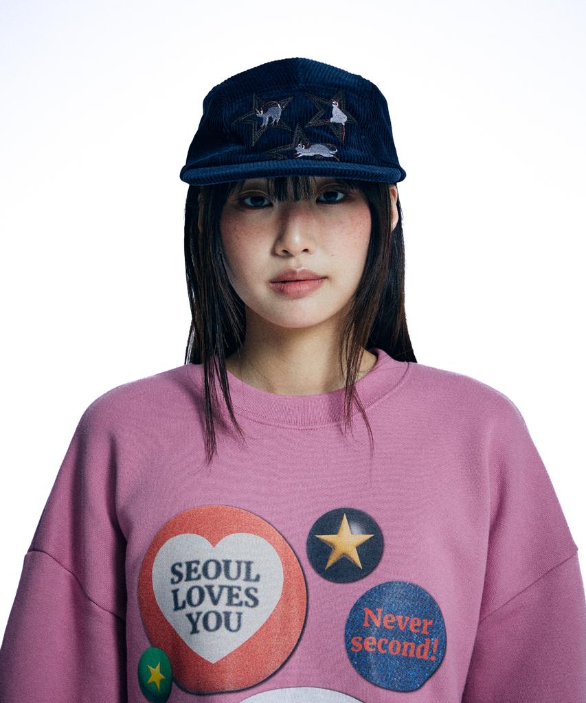 Yueolssesi Triple Meow Camp Cap (Navy)