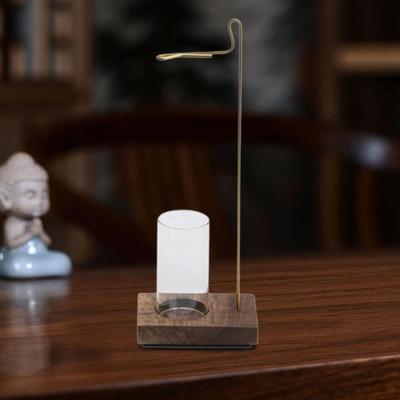 Suport pentru arzător de tămâie cu susul în jos, bază din lemn, decorare pentru casă, refluxul modern