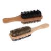 2 Sizes Double Side Men Hair Bristle Beard Mustache Brush w/Wood Handle