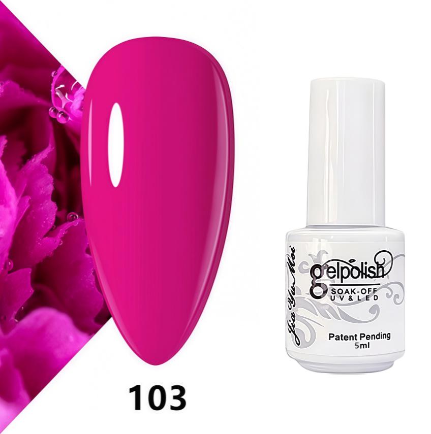 GELPOLISH Nail Art Set: Base, Top Coat, Transparent & White Gel Polishes