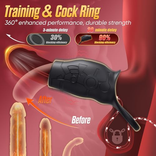 Sex Toys Male Masturbator Penis Ring Anal Toys with 10 Vibrating Modes Penis Training Extender G Spot Stimulator, Male Adult Sex Toys for Couples