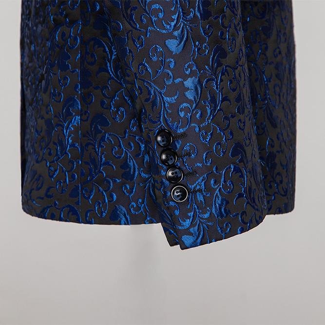 Sacouri Bărbați Costum Jacquard Culori Multiple Slim Bal Nuntă Costum pentru Performanță pe Scenă