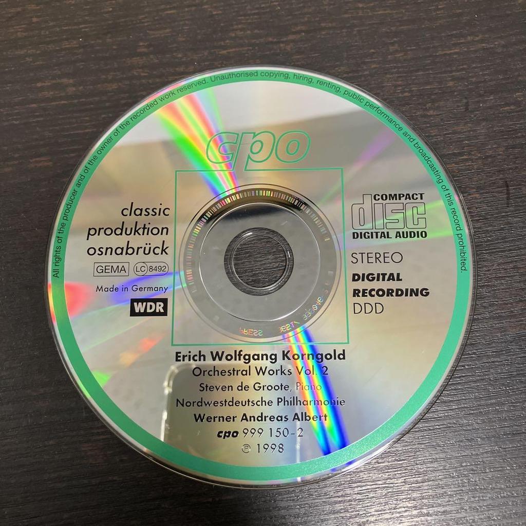 [USED] Korngold Orchestral Works Vol. 1-4 4-CD Set Rare Valuable