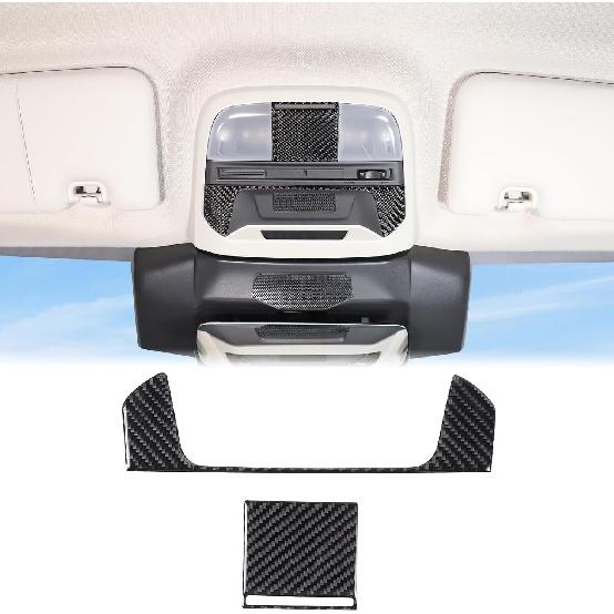 Aunginsy Inner Front Row Roof Reading Light Panel Trim Compatible with Subaru Crosstrek 2024 2025 Car Real Carbon Fiber Front Reading Light Lamp Black Carbon Fiber