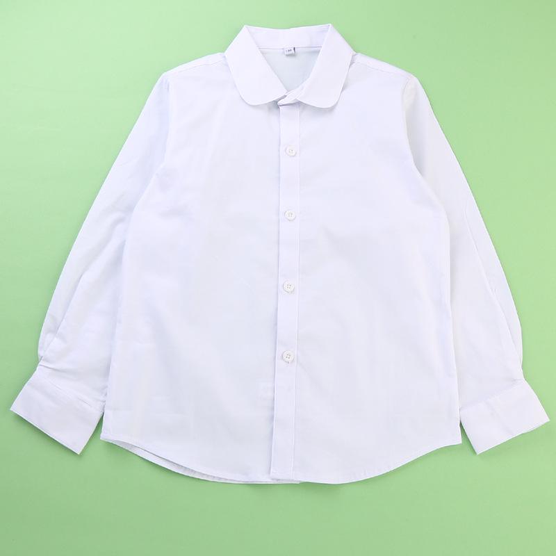

Children s White School Uniform Shirt - Classic Short or Long Sleeve for Primary & Middle School Boys and Girls 120 cm