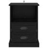 Nightstand Set of 2 Black Oak Effect 36 x 43 x 60 cm
