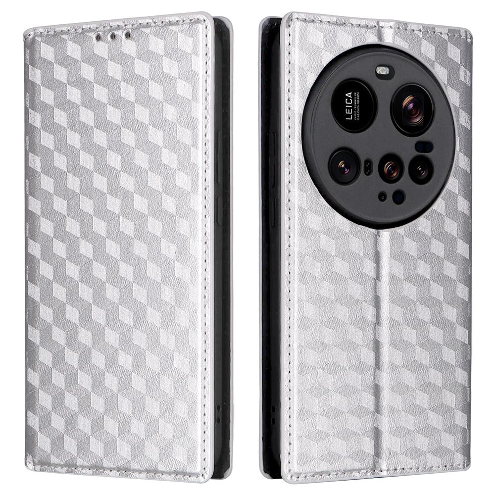 For Xiaomi 15 Ultra Case Wallet Rhombus Imprinted Leather Phone Cover