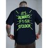 European Size New Summer Men'S Short-Sleeved T-Shirt with Back Print, Stylish And Trendy, Featuring a Round Neck for Spring And Summer