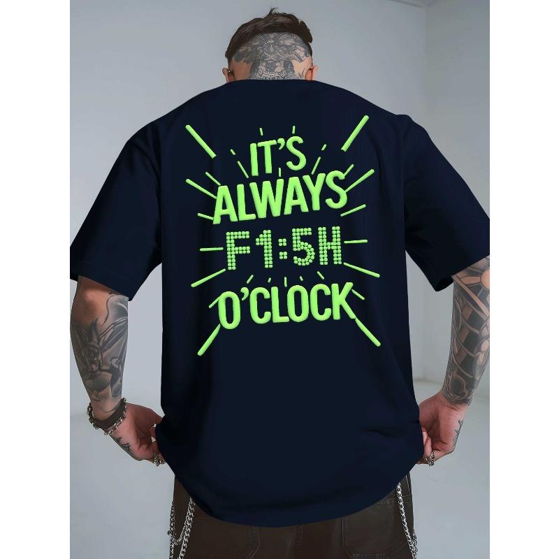 European Size New Summer Men'S Short-Sleeved T-Shirt with Back Print, Stylish And Trendy, Featuring a Round Neck for Spring And Summer