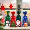 25/50/100pcs Christmas Gift Bags Christmas Decorations for Home 2026 Xmas Gifts New Year 2026 Santa Claus Snowman Packaging Bags