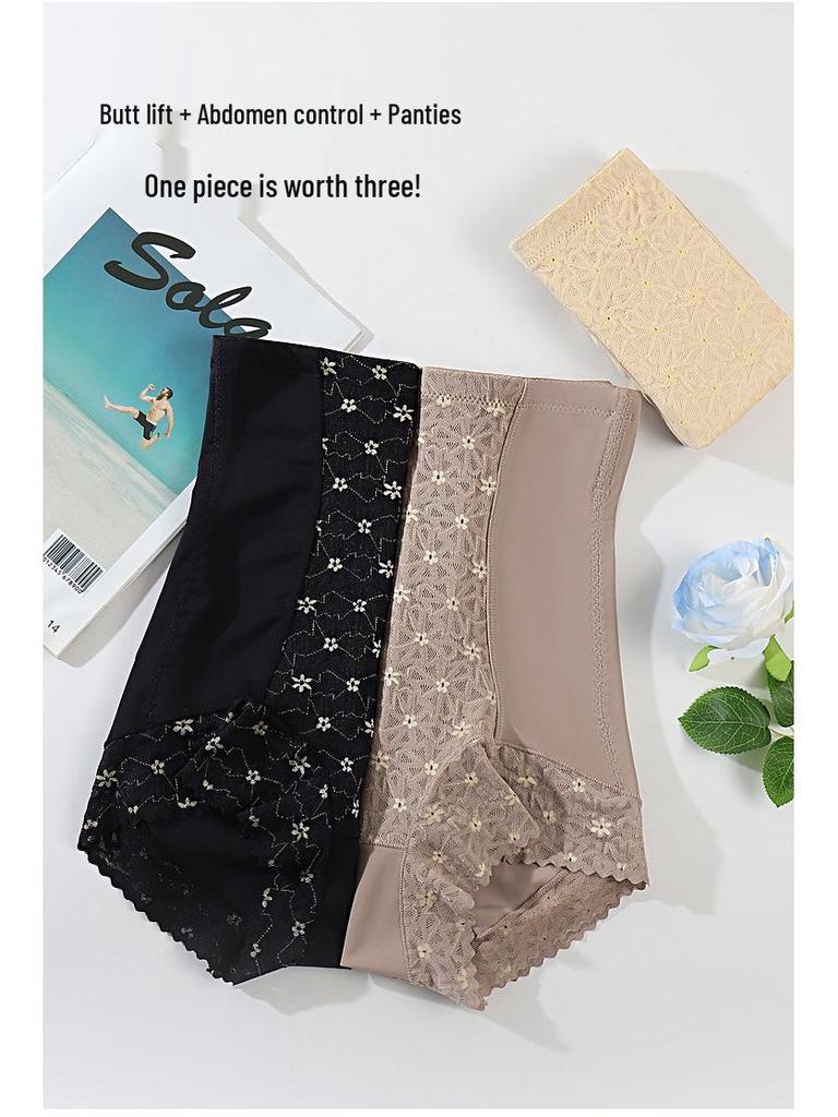 Hohe Taille Bauchkontrolle Nach der Geburt Hüftstraffung Formende Spitze Korsett Höschen für Damen