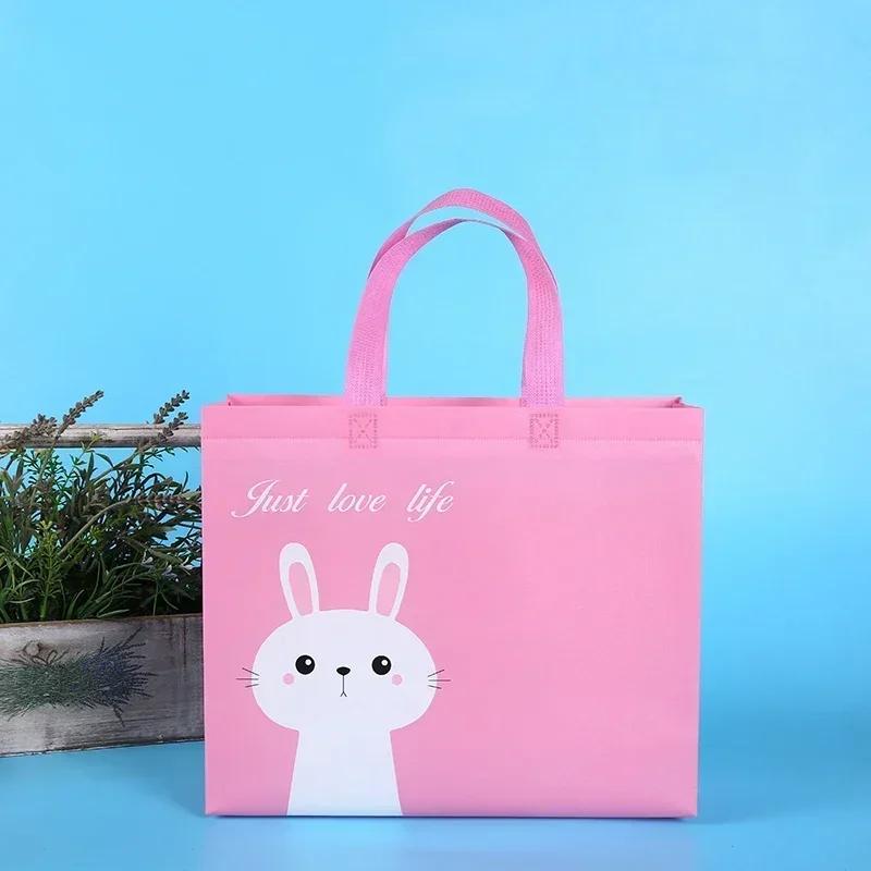 10pcs Coated Non-woven Fabric Bag Clothing Nonwovens Pack Handbag Environmentally Friendly Gift Shopping Packaging Pouch