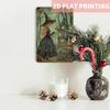 Chic Witch-Themed Metal Wall Art - 8x12" Vintage Tin Sign with Pre-Drilled Holes, Easy To Hang | Perfect for Bedrooms, Bathrooms