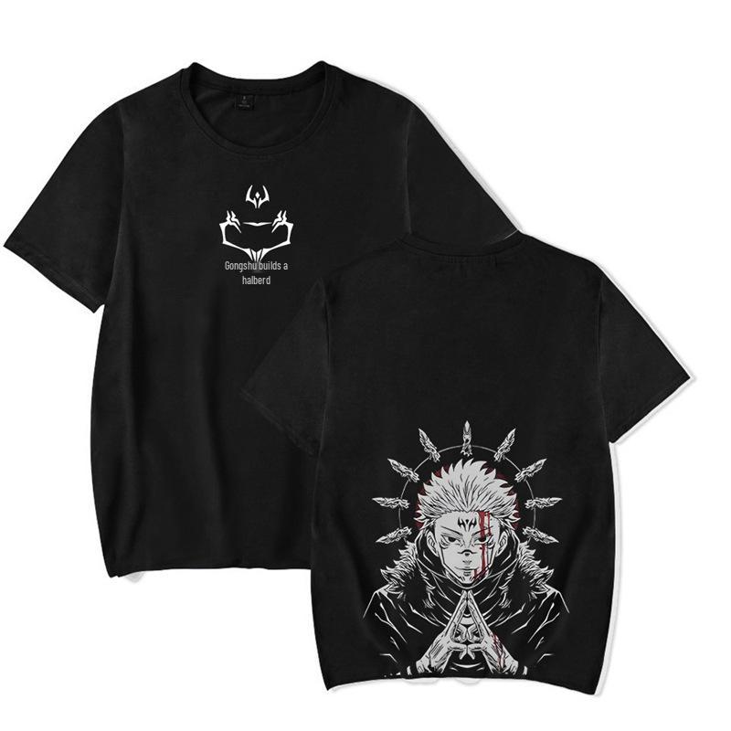Vintage Washed Anime Print Men’s Harajuku T-Shirt