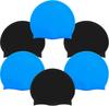 Customize Printing Funny Logo Ear Protection Silicone Swimming Caps for Men