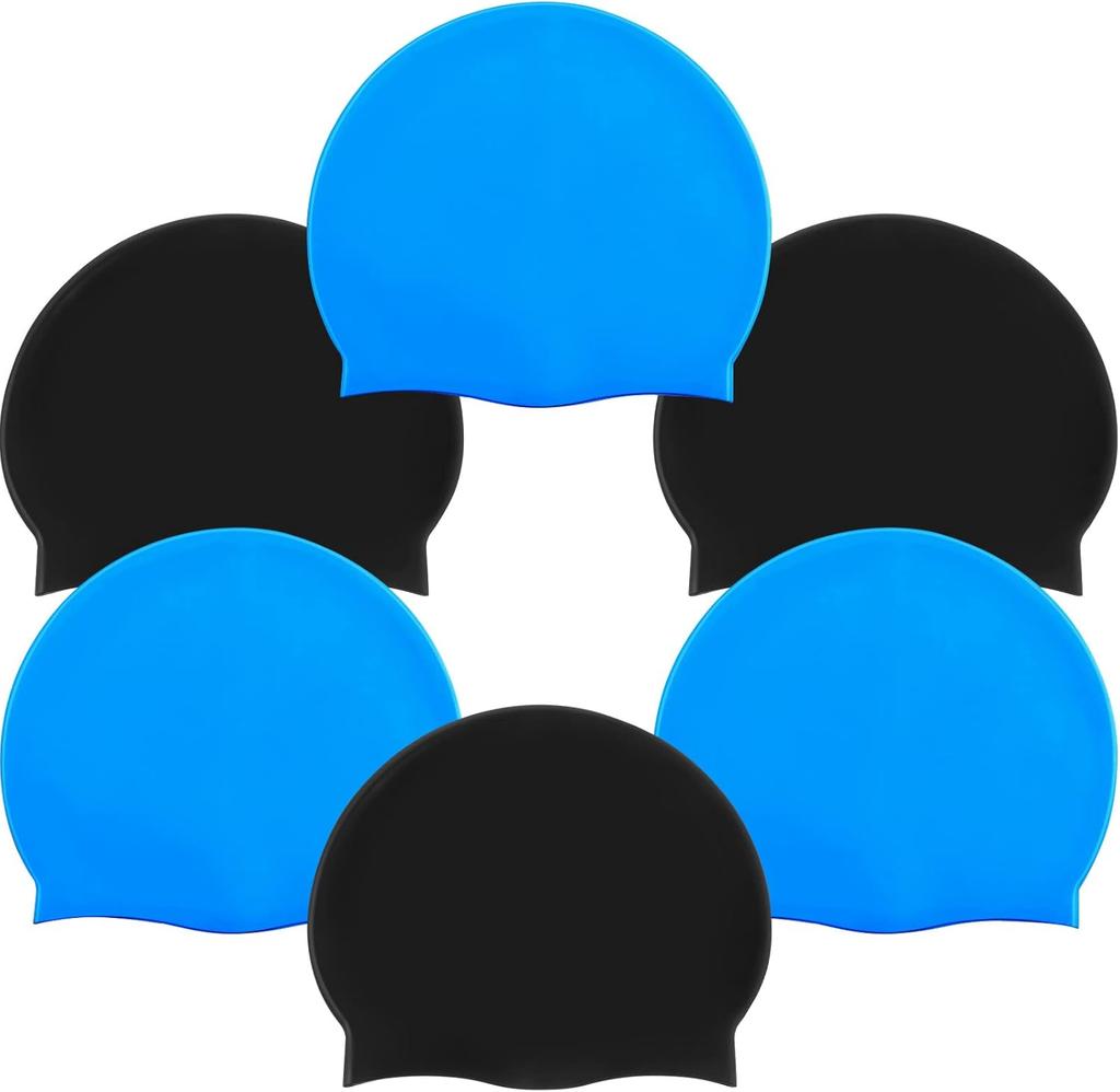 Customize Printing Funny Logo Ear Protection Silicone Swimming Caps for Men