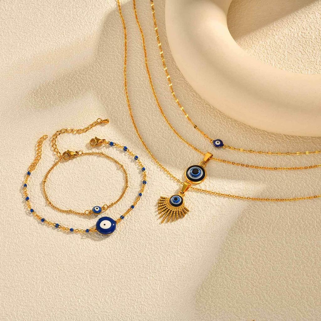 Protection Evil Eye Necklace for Women, Trendy Lucky Amulet Pendant Necklace Gifts for Sister Friends Gift
