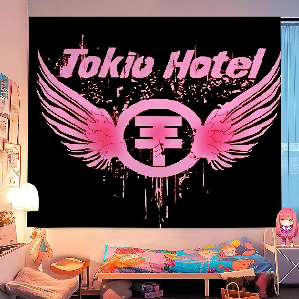 Tokio Hotel Rock Band Bill Kaulitz DIY Wall Tapestry Hanging Tarot Hippie Wall Rugs Dorm Home Decor