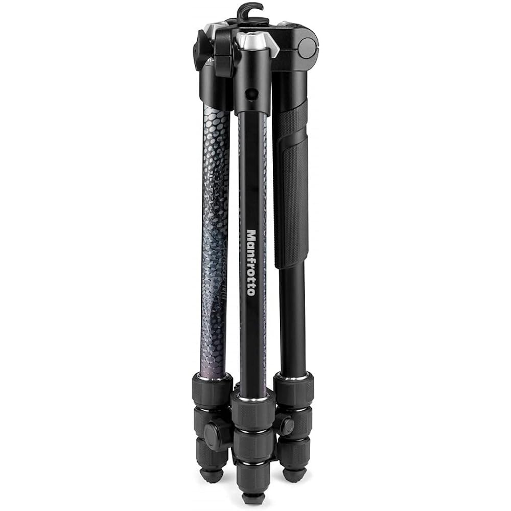 Manfrotto Element MII Smartphone Tripod Kit, Black, 4-Section, MKELMII4BMB-BH, Bluetooth Remote, 1.55kg Weight, 8kg Load Capacity, with Carrying Bag, 