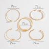[NEW] 5pcs Set, Knotted Twist Wave Irregular Geometric Circular Stacked Bracelet, High-Quality Jewelry, Upgraded Fashion Bracelet