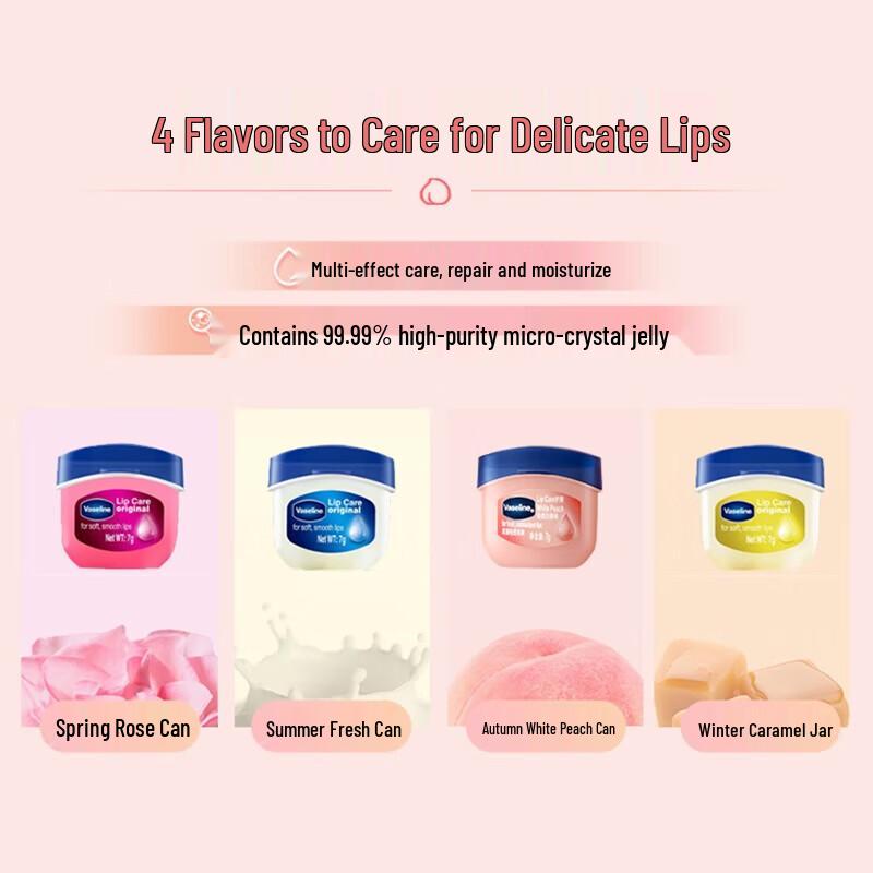Vaseline Classic Repair Lip Balm - White Peach Twin Pack