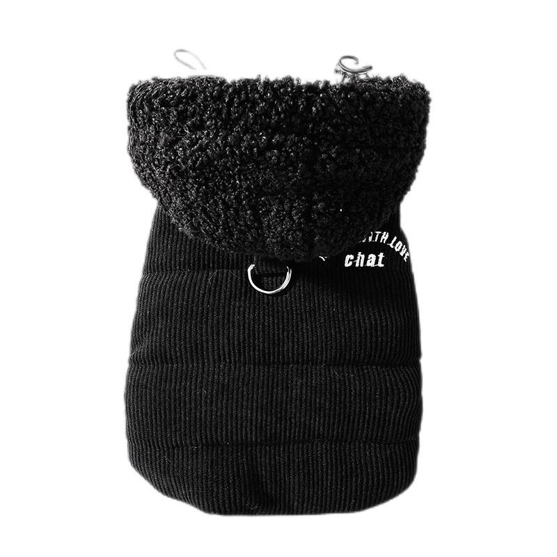 Pet Cat Hooded Quilted Vest Winter Warm Coat Thick Windproof Cotton Puffer Small To Large Cats