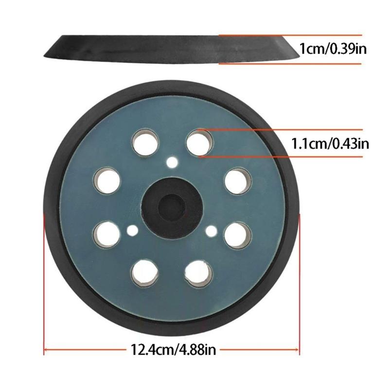 Disco de lijado para pulir coche de plástico resistente de 5 pulgadas con 8 agujeros para recogida de polvo para lijado eficaz con herramienta eléctrica
